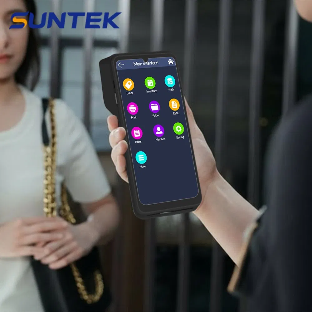 6.75 Inch Android 15 Handheld POS Suntek 4GB+32GB POS System Gms Certification 4-Core Handheld POS Terminal