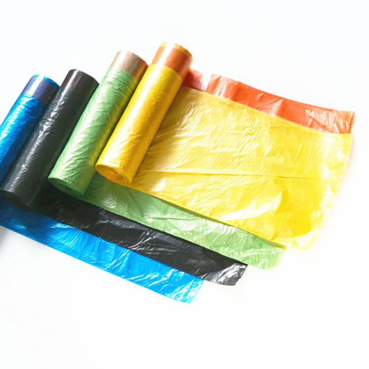 Custom Factory Supply Disposable PE Bags Plastic Drawstring Garbage Bags Roll