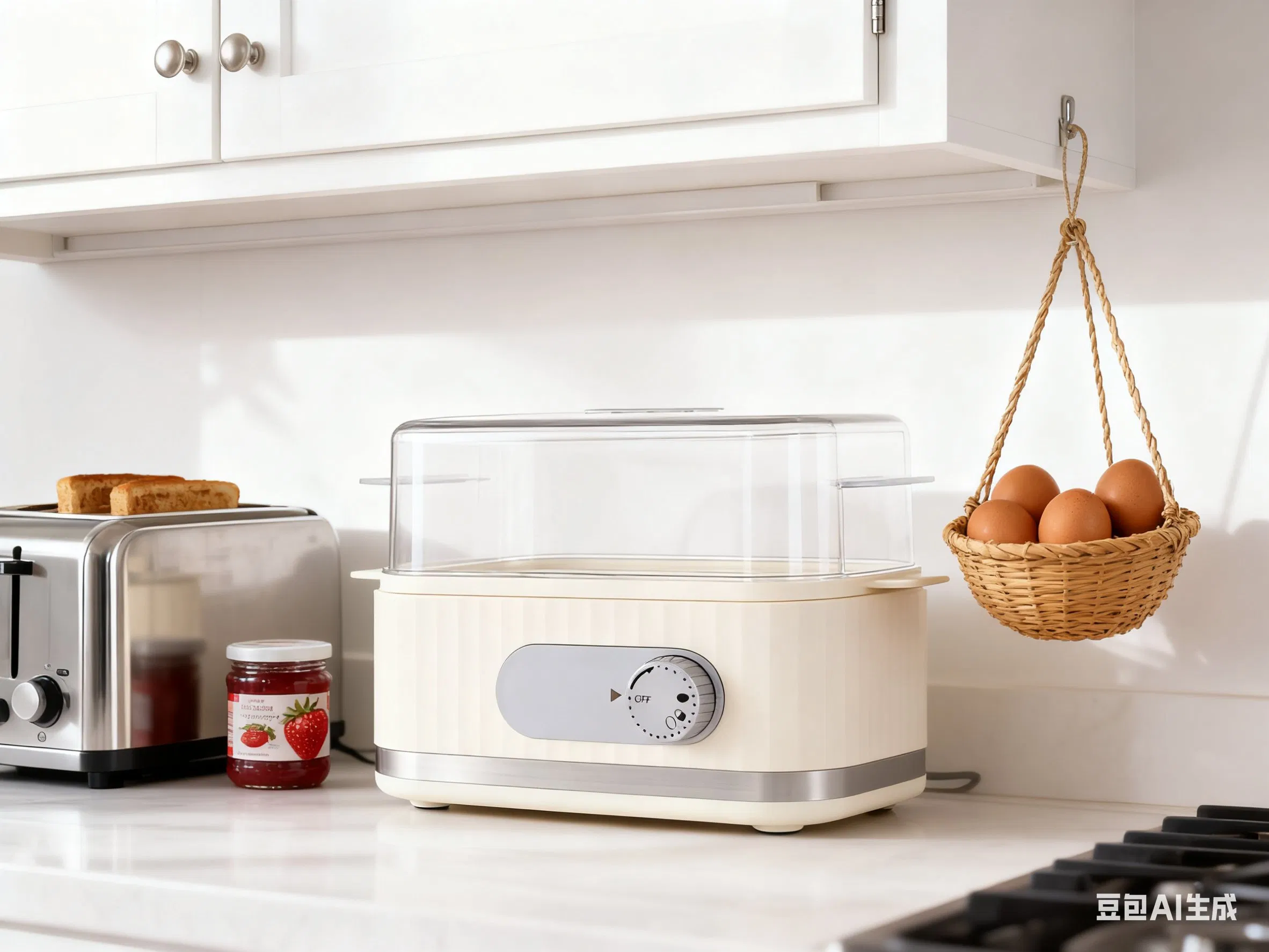 Smart Electric Egg Cooker with Timer for Perfectly Boiled Eggs