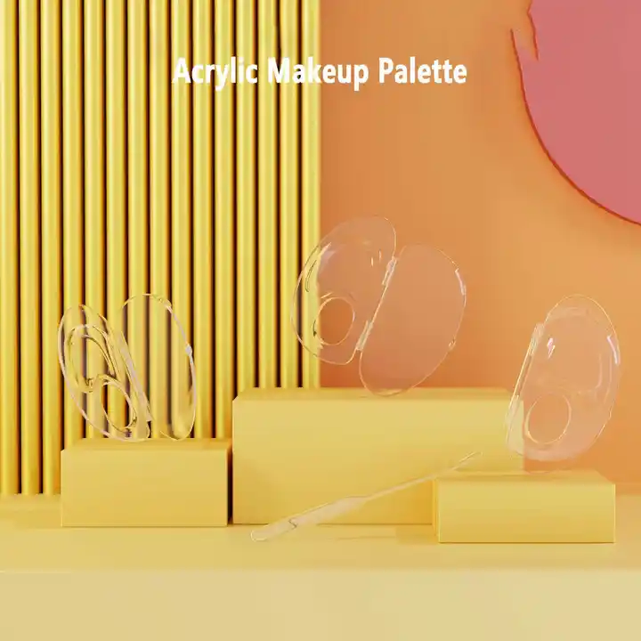 Acrylic Clear Makeup Palette Liquid Foundation Mixing Palette for Makeup Tools