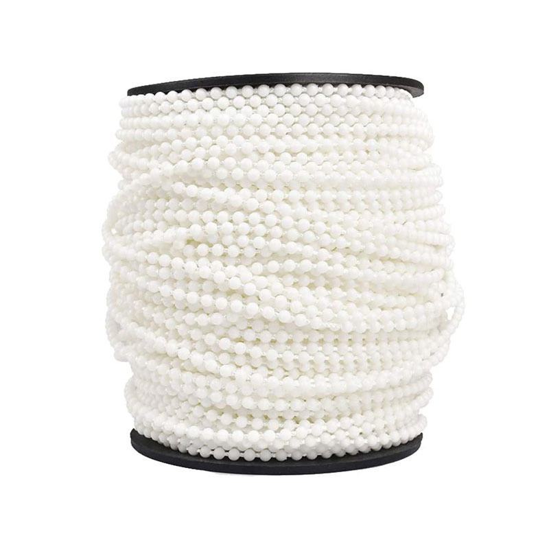 POM White Plastic Bead Blinds Chains for Blinds, Shades & Shutters