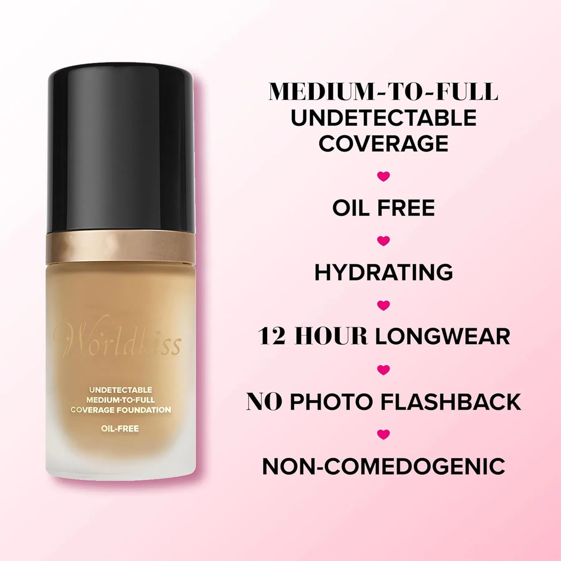 Natural Finish Long-Wearing Foundation, Medium to Full Coverage, Moisturizing + Oil-Free