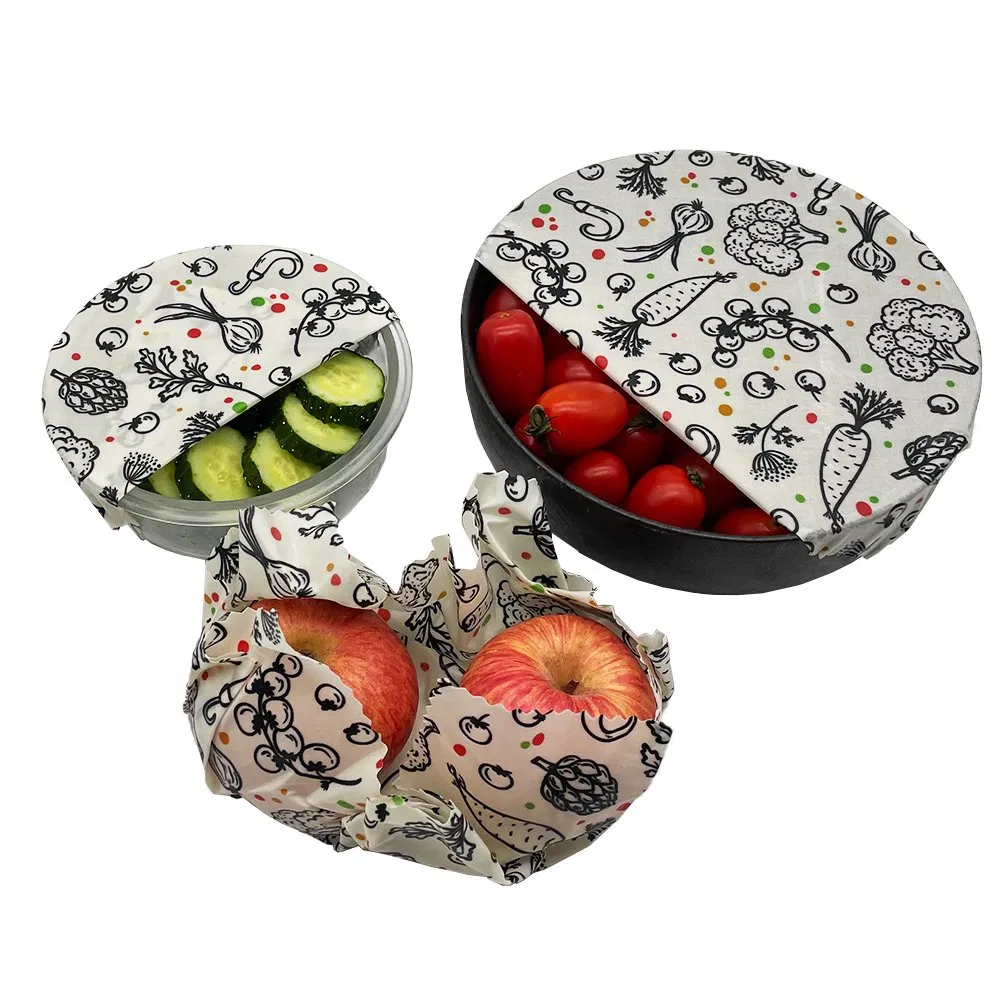 Organic Cotton Reusable Beeswax or Vegan Wrap Food Storage