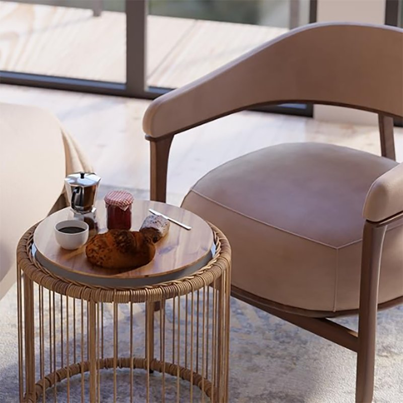 18" Acacia Wood Serving Tray Charcuterie Cheese Board Table Top