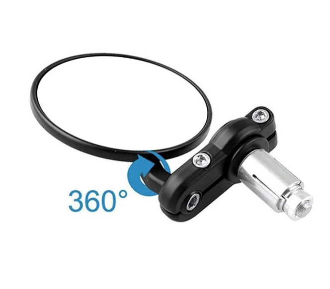 Алюминиевые круглые зеркала на руль мотоцикла, черные