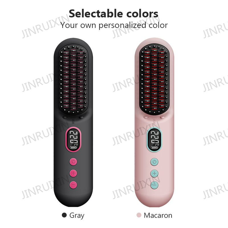 Cross-Border Do Not Hurt Hair Wireless Hair Straightener Negative Ions Mini Portable Fluffy Curling Dual Purpose Hair Straightener Negative Ions Hair Brush