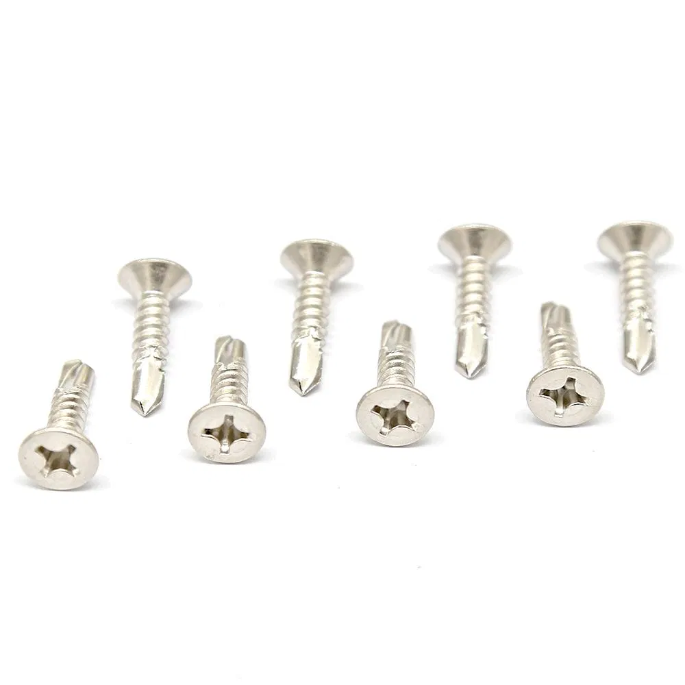 DIN 7504 Metal Roofing Concrete Wood Cross Recessed Self Drilling Tek Screw
