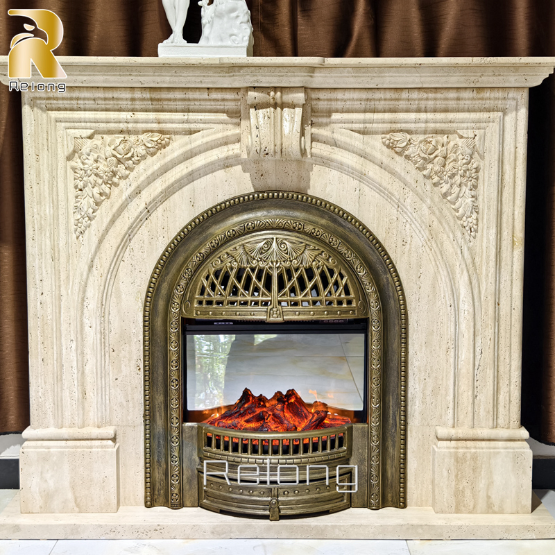 Western Interior Home Decoration Marble Fireplace Surround