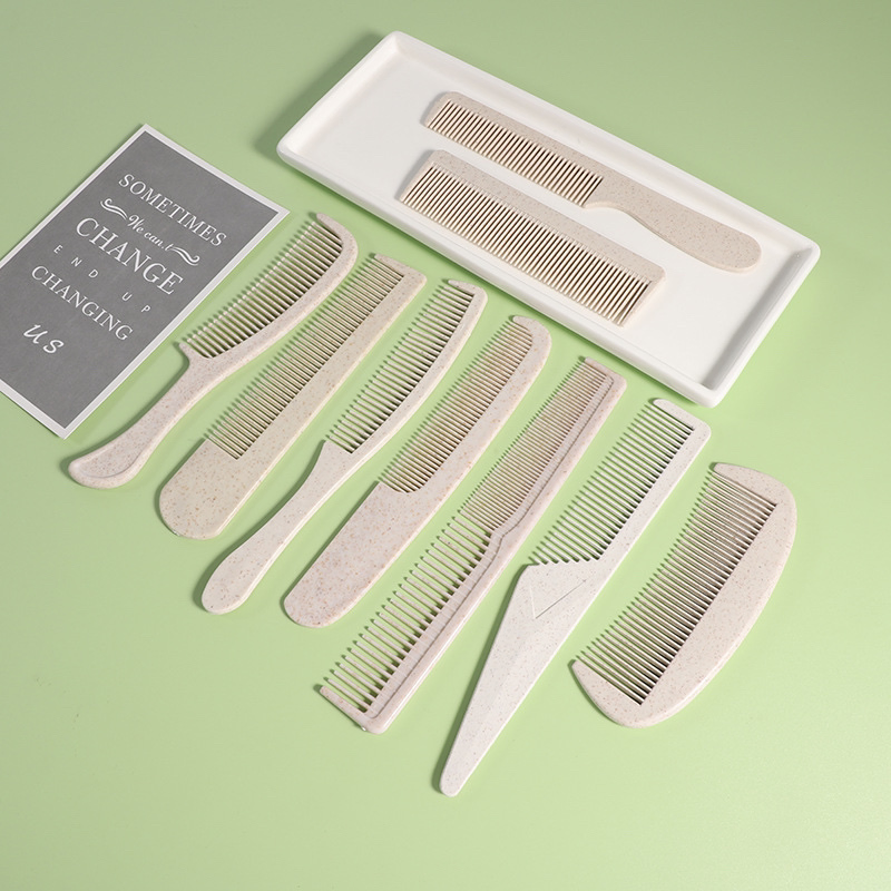 Cheap Personalized Biodegradable Wheat Straw Plastic Comb Anti Static Hair Comb