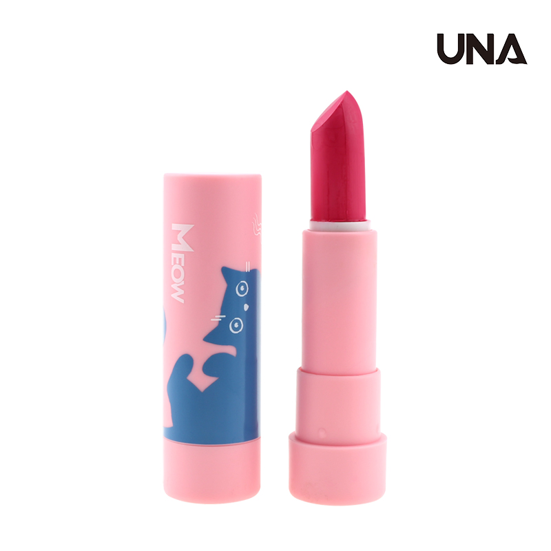 Wholesale Private Label Classic 6 Colors Cute Cat Pink Lip Case Vegan High Pigment Moisturizing Lipstick