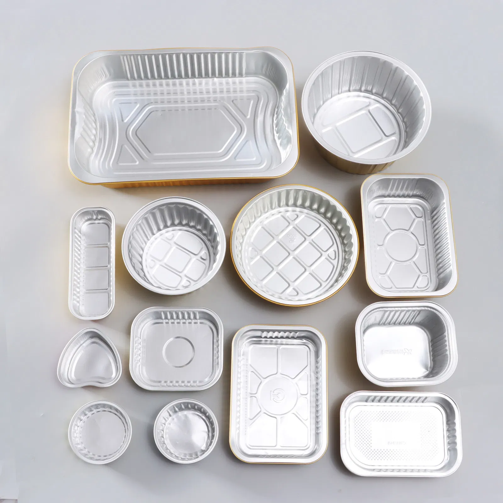 Custom Printed Aluminum Foil Salad Paper Bowl, Round Rectangle, High Insulation