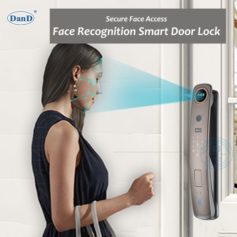 Electronic Security Smart Camera Fingerprint Front Digital Face Recognition Password Cylinder Card Entry Electric Keyless Home Hotel Intelligent Door Locks