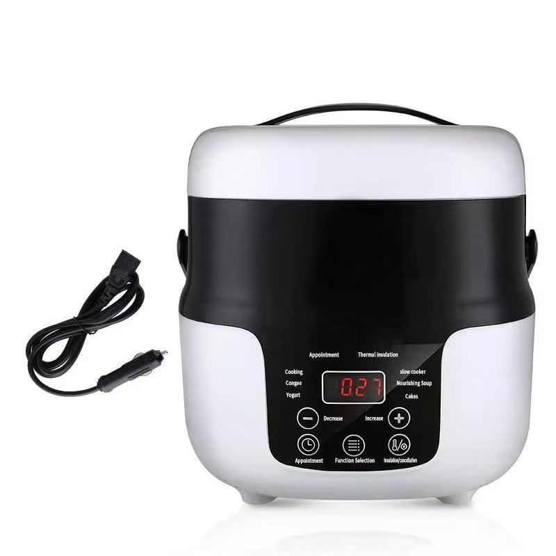 12V 24V Portable Travel Electric Lunch 2L Mini Truck Car Rice Cooker