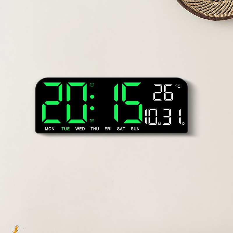 Modern LED Display Brightness Adjustable Timer Alarm LED Clock Digital Wall Clock Home Decor Office Wall Clock