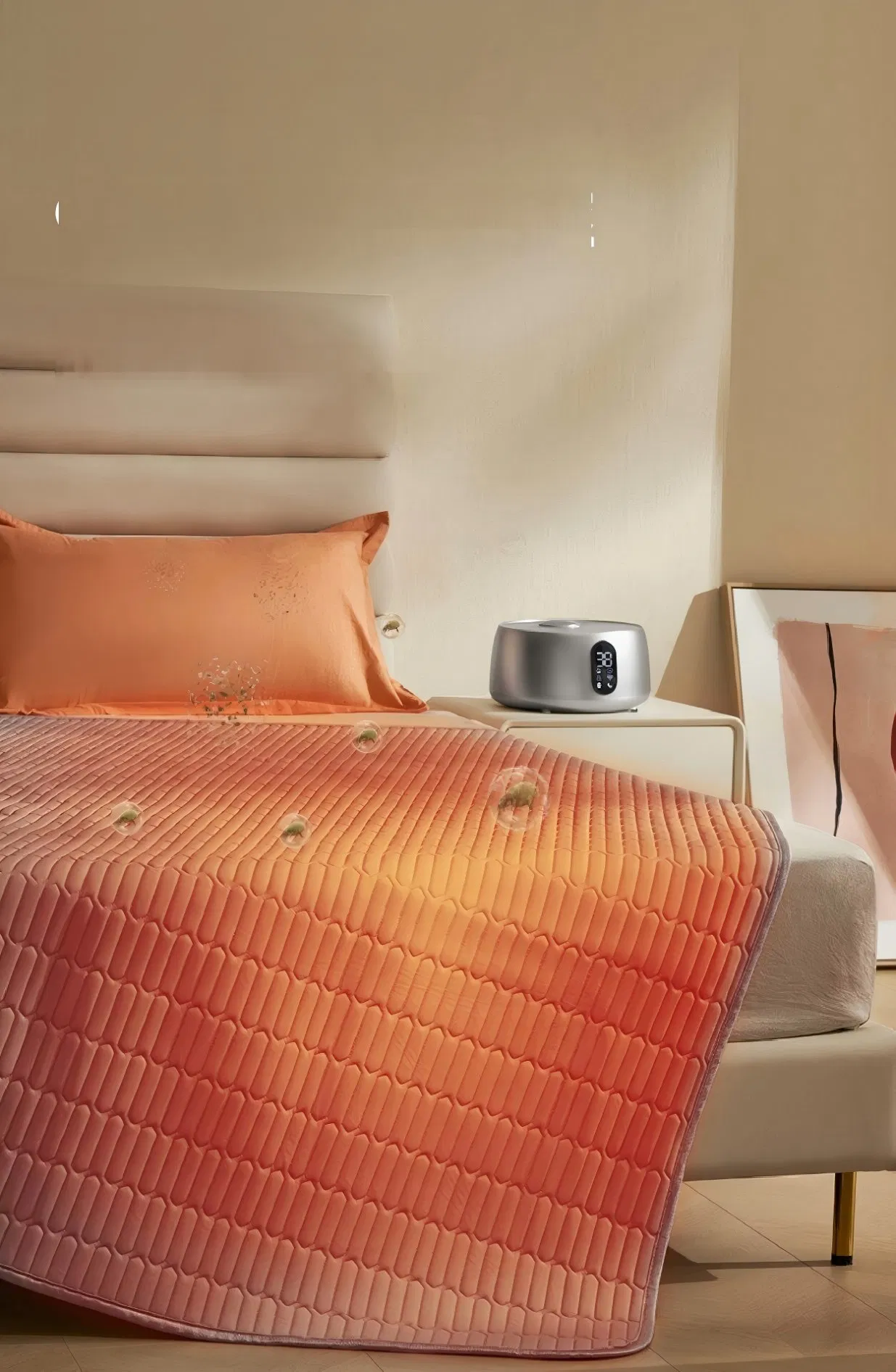 Soft Fleece Heated Blanket for Warm and Cozy Living