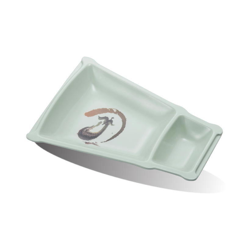 Melamine Sushi Plate Sushi Dinnerware Set 2-Divided Melamine Plate