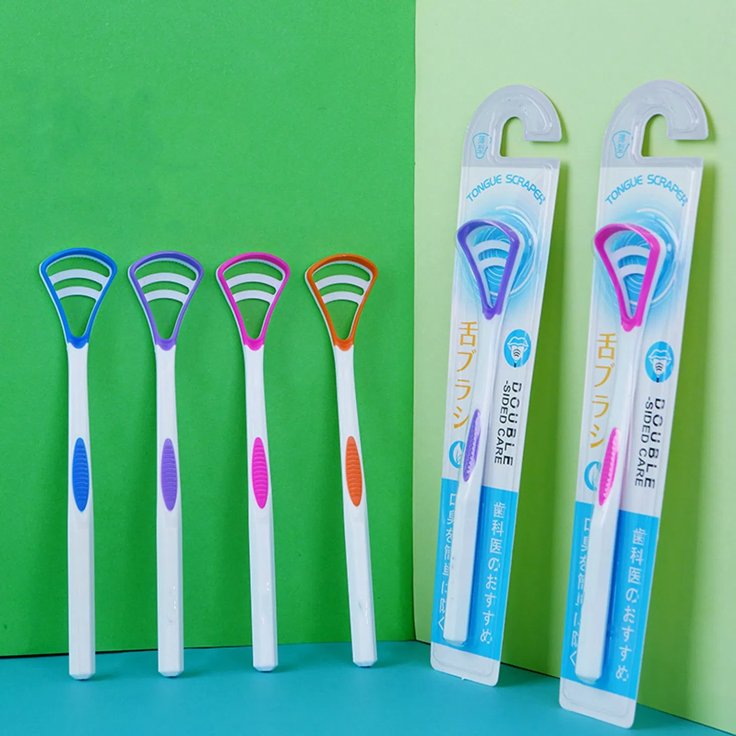 High Quality Double-Sided Use Silicone Adult Tongue Scraper