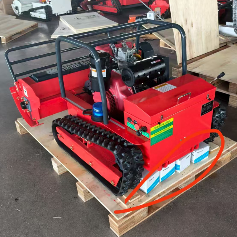 Робот-газонокосилка NUOMAN с резиновыми гусеницами