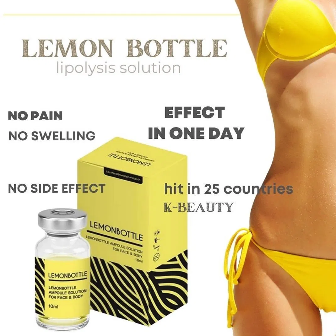 Wholesal Lemon Bottle Lipolabsolution Lipolysis for Face and Body Lipolysis Injection Lose Weight Slimming Injection Kybella Belkyra Lemonbottle Fat Dissolving