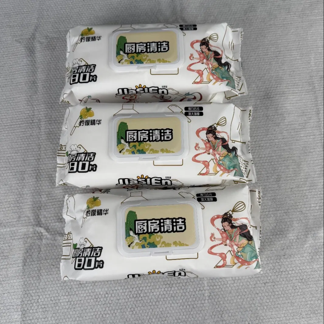 Eco-Friendly Fresh Pure Water Kitchen Cleaning Wet Tissue for Effortless Surface Shine