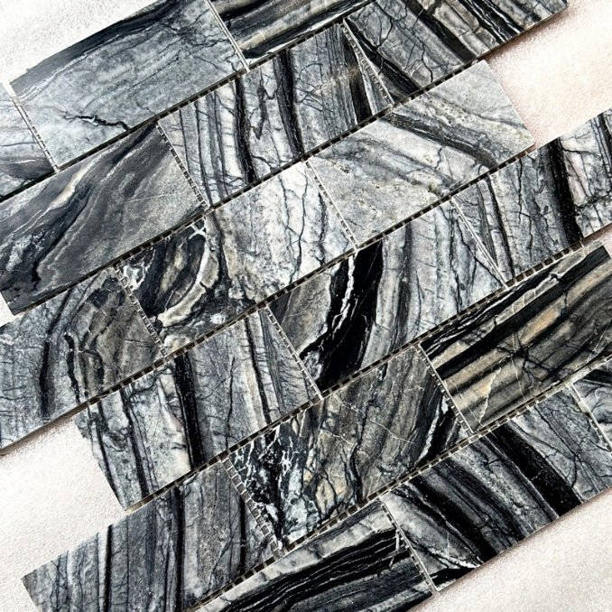 Black Forest Marble Interior Wall Tile Mosaic Tile Decorative Bathroom Background Wall Floor Tile