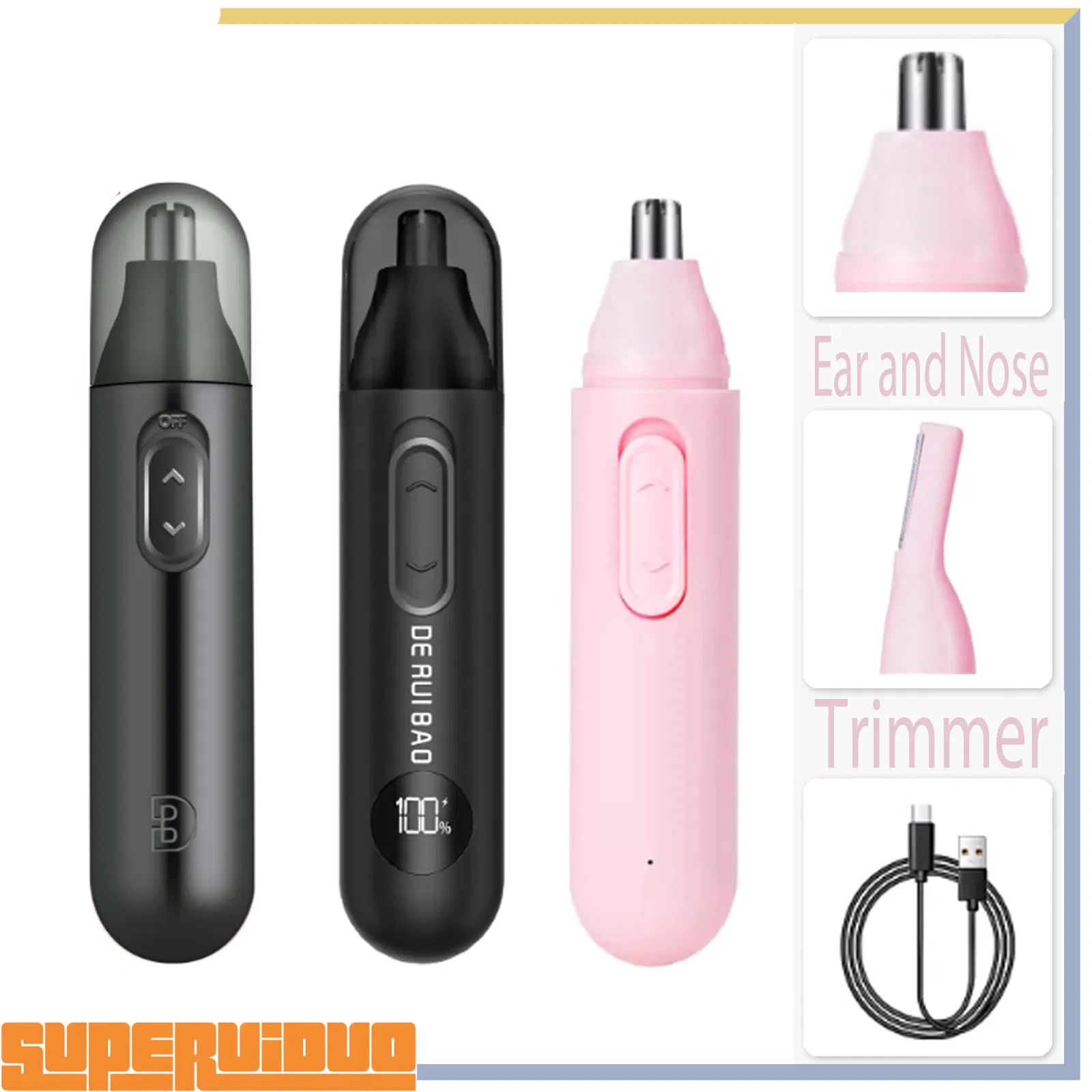 Sleek Pen-Style Professional Personal Nose Hair Trimmer