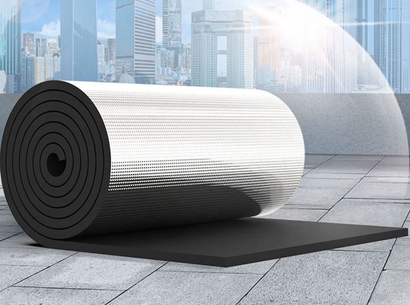 Thermal Insulation Cotton, Heat-Resistant Aluminum Foil, Self-Adhesive Rubber Insulation Cotton, Sound Insulation