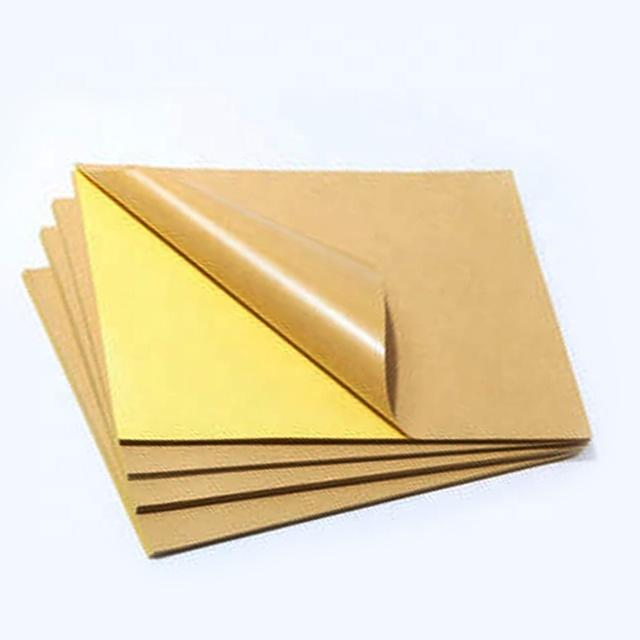 Cheap High Quality Label Yellow Self Adhesive Kraft Sticker Paper