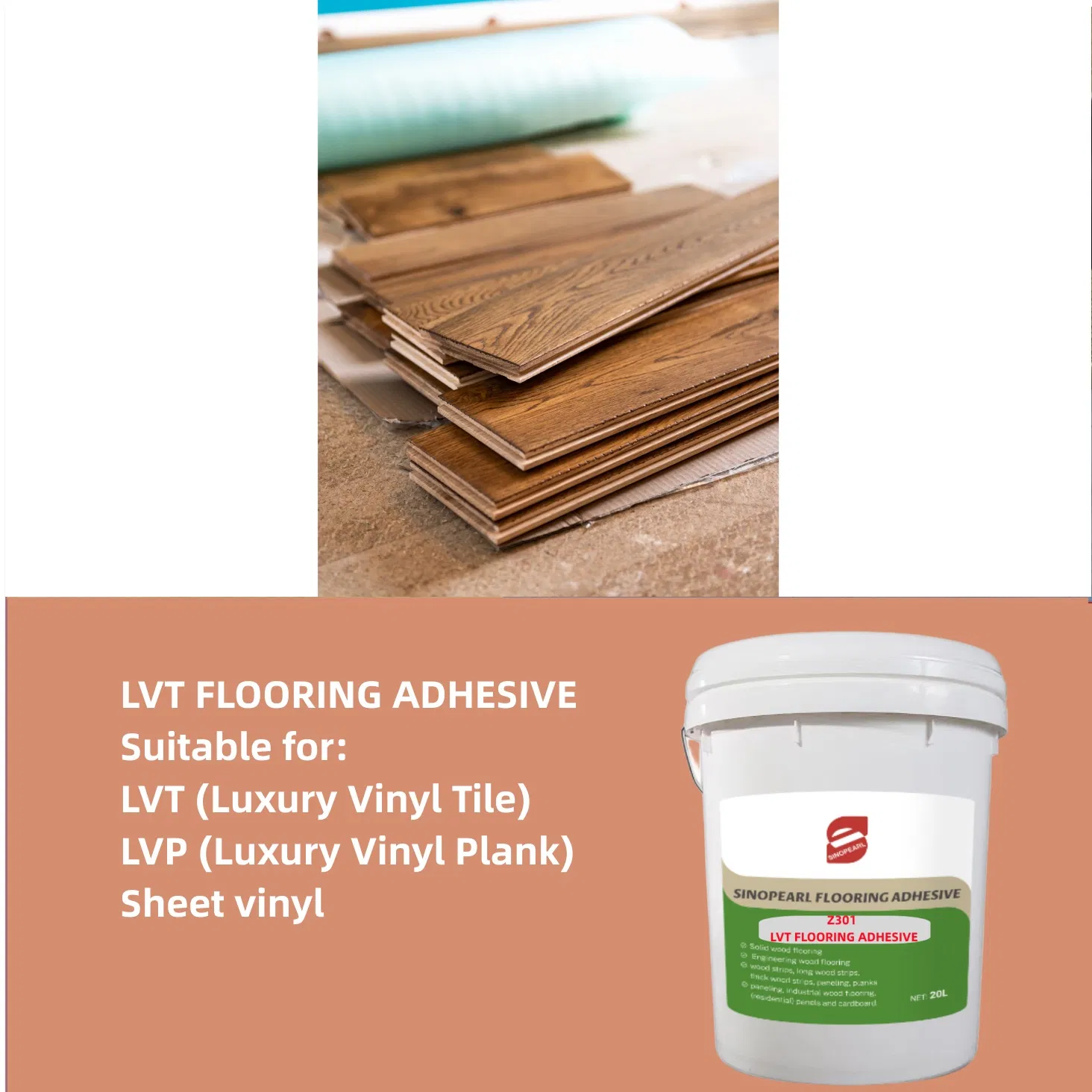 Luxury Vinyl Tile Glue for Interior Decoration
