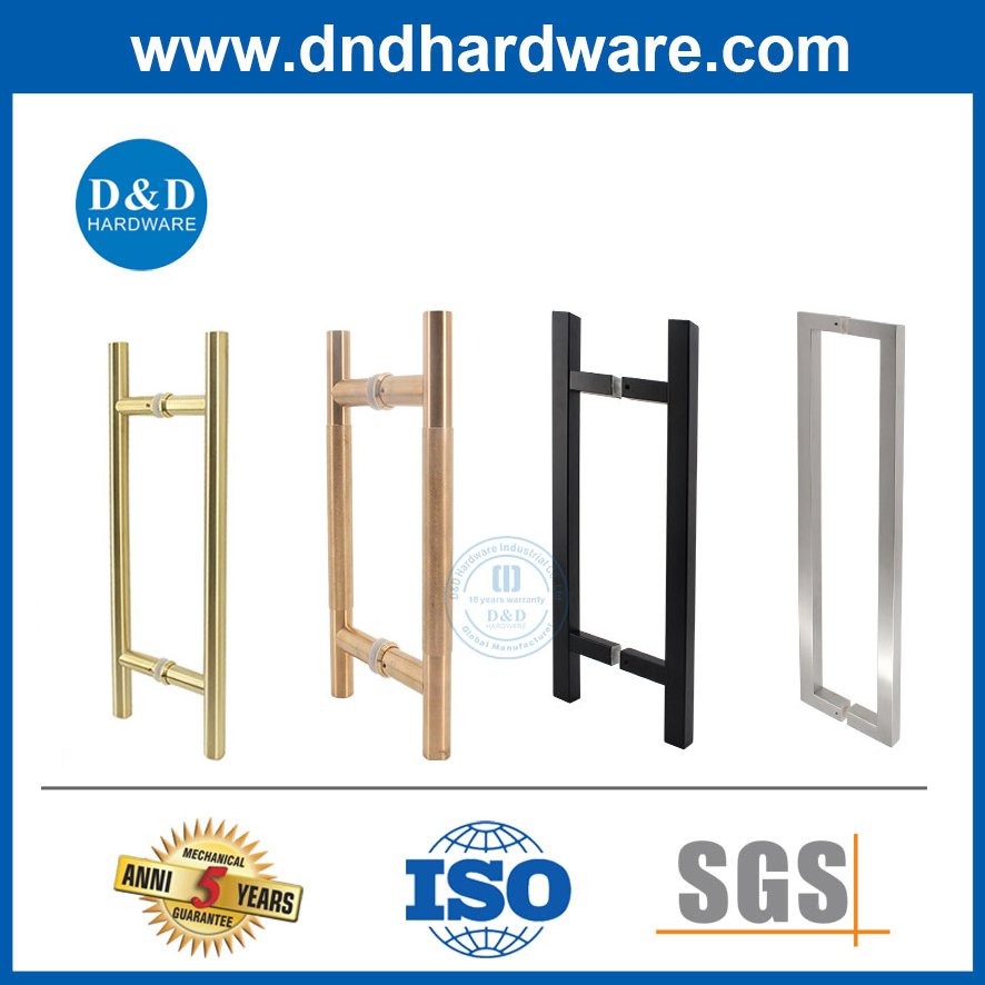 Stainless Steel Decorative Commercial Door Accessories Lock Back to Back Handle Bathroom Shower T Bar Tube Sliding Double Side Hardware Glass Door Pull Handle