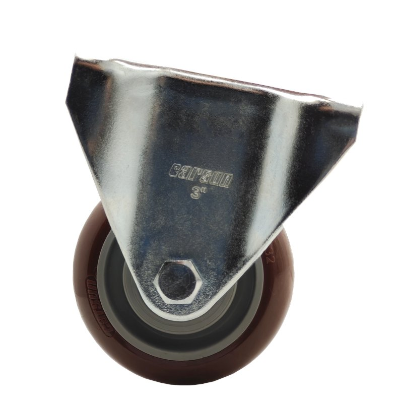 3 Inch Red PU Double Bearing Directional Casters Industrial Casters