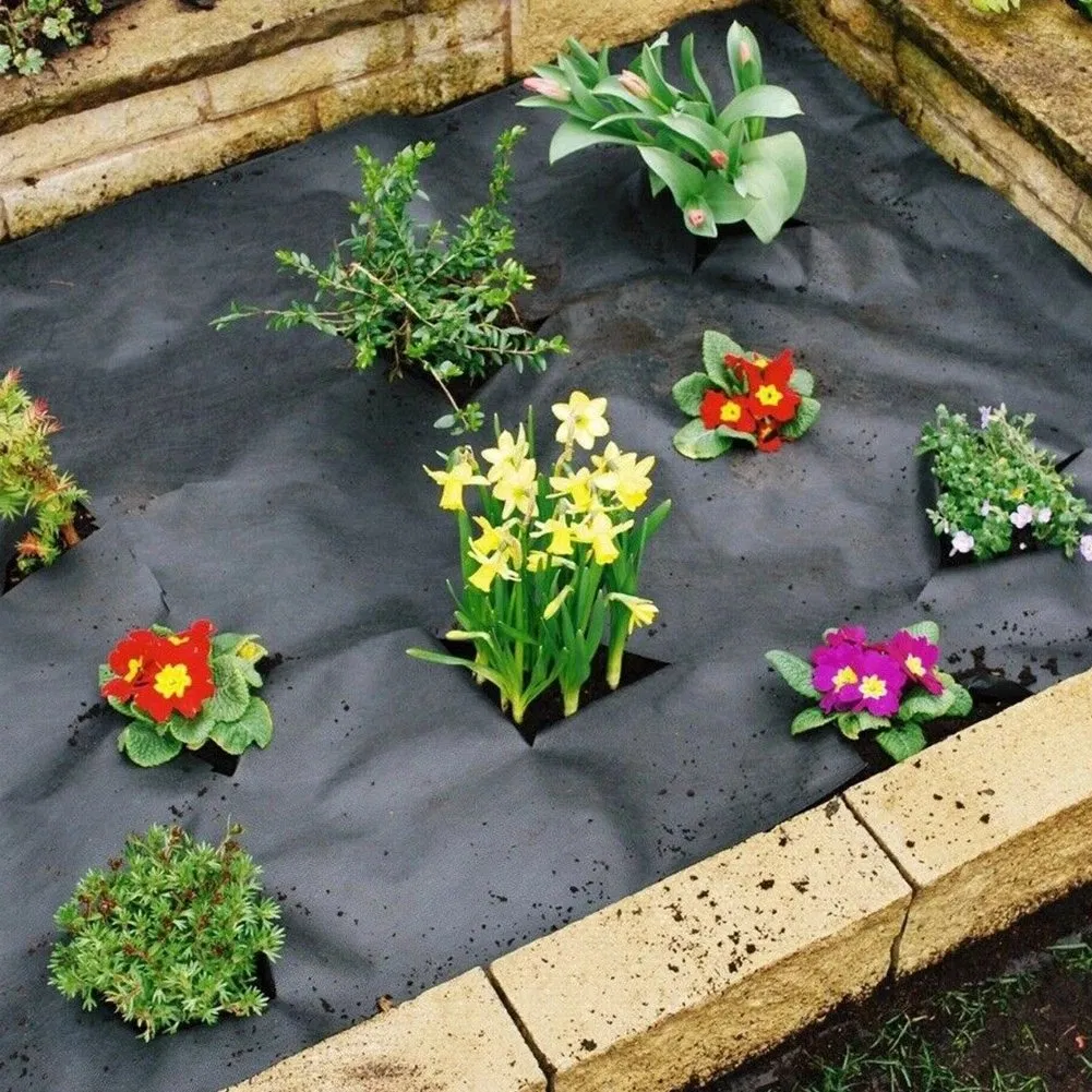 1X20m Ground Cover Breathable Fabric Membrane Weed Control Landscape Mulch Heavy Duty Against UV Easy to Infiltrate Garden Tool