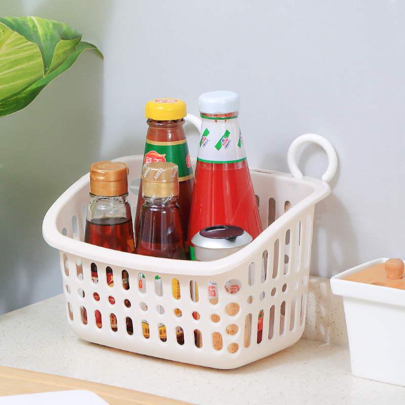 Plastic Hanging Shower Basket with Hook Makeup Organizer Basket for Bathroom Storage Holder Kitchen Holder