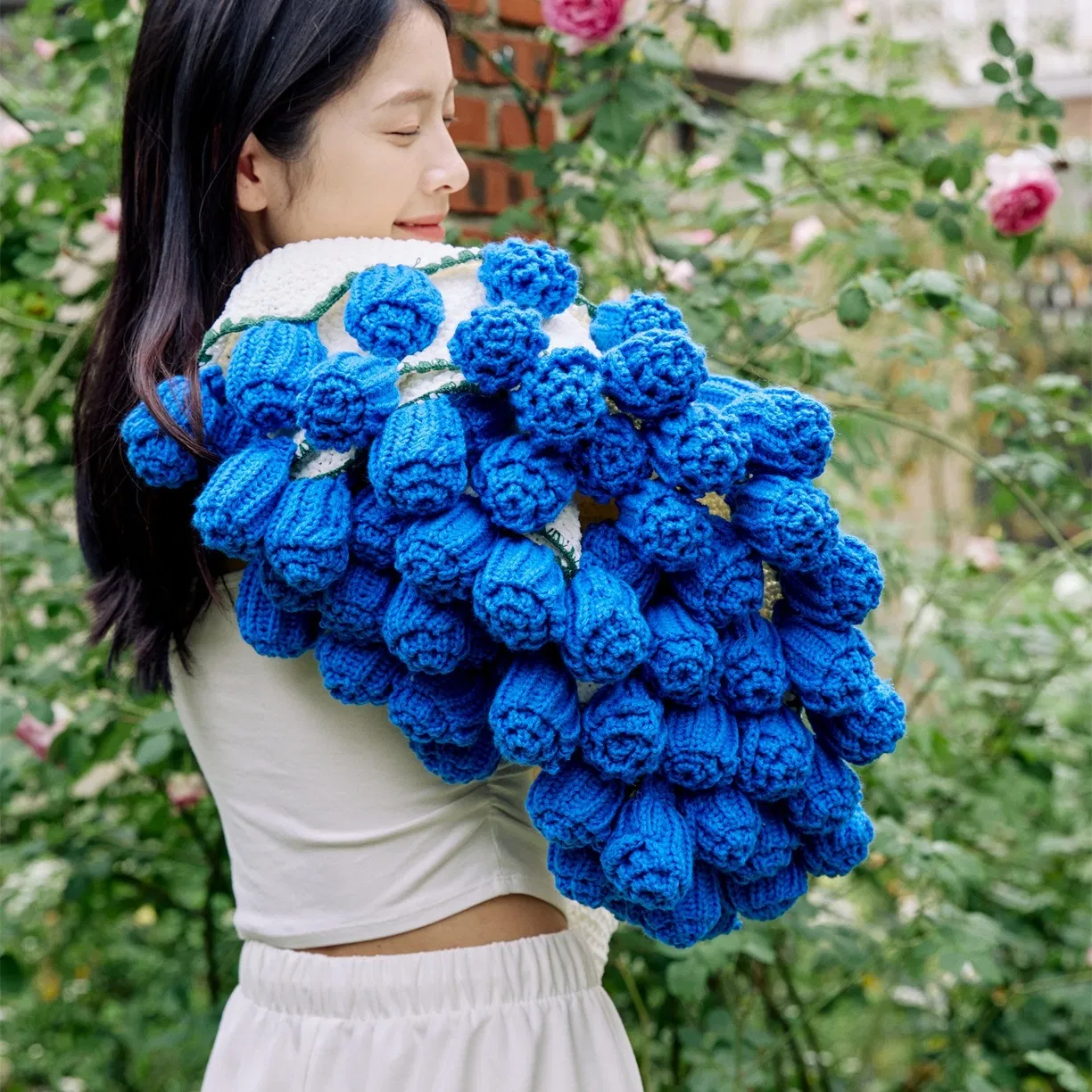 2025 New Rose Bouquet Blanket and Multi-Functional Blanket