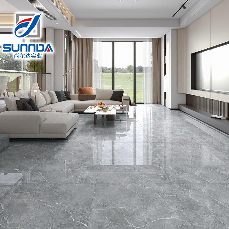 Foshan Home 600X600/800X800/600X1200mm Grey Polished Glazed Porcelain Floor Tile