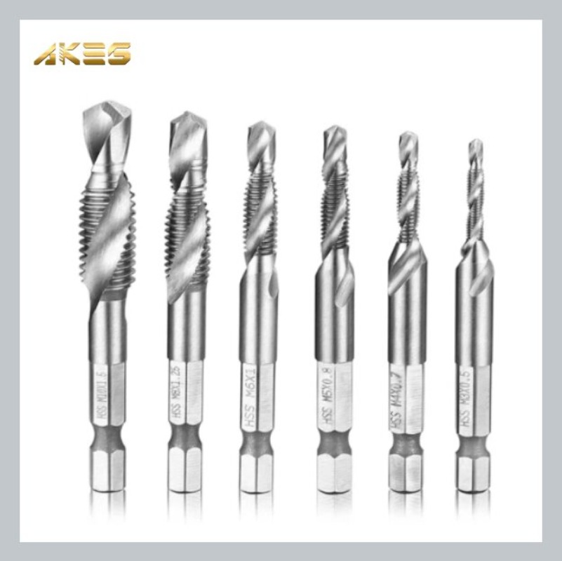 HSS Metric Hex Shank Spiral Flute Drill Tap Set M8