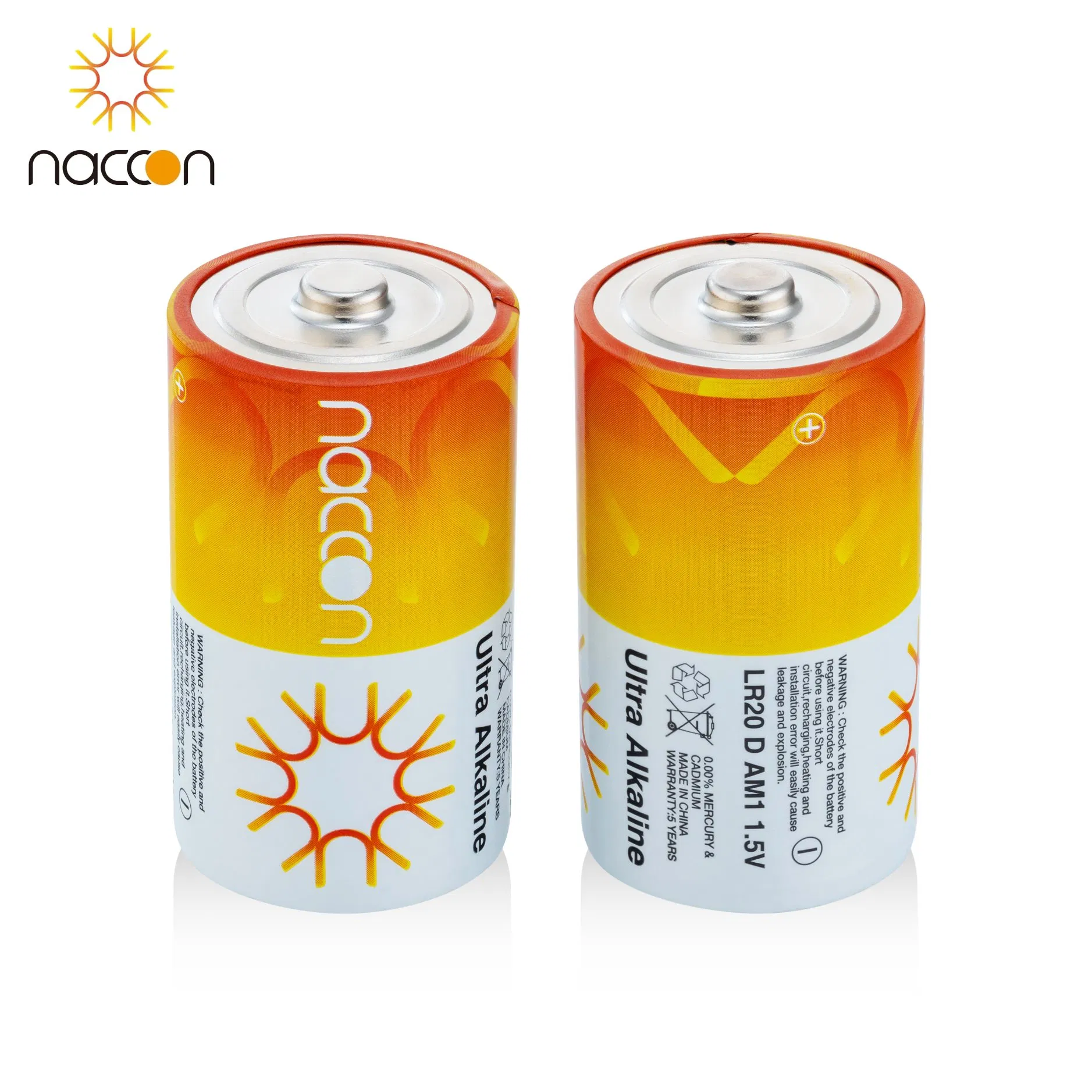 Naccon Factory Alkaline Lr20 D Size for Electronic Tools/Toy/Medical Equipment Grade AAA Quality Battery High-Performance Lr20 High Discharge Time Battery