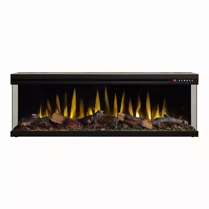 Glass LED Wall Home Appliance Home Furniture 3 Sided Electric Fireplace