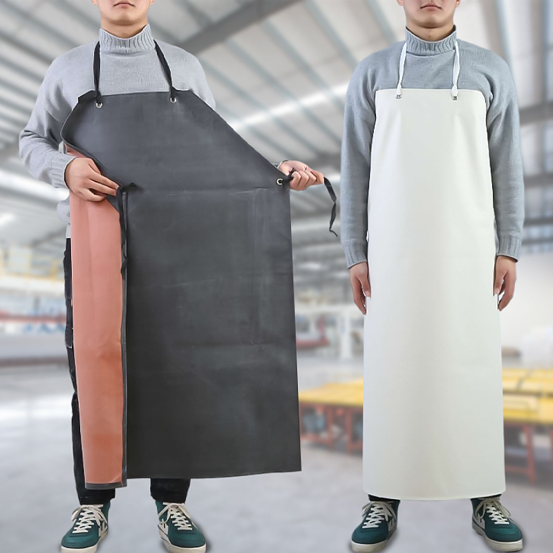 Factory Custom Acid Alkali Resistant Waterproof Chloroprene Rubber Neoprene Apron for Chemical Protection