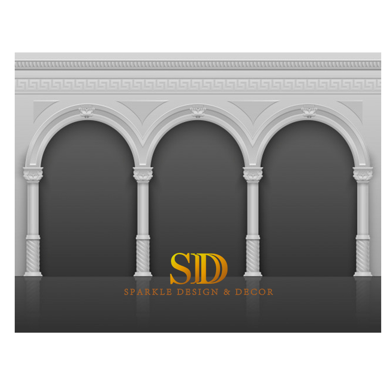 China Manunfacturer Roman Ionic White Marble Column/Pillar for Arch Door Entrance