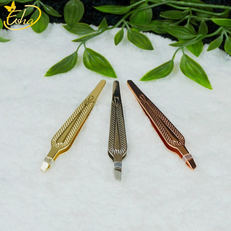 Meticulous Mirror Lamp Stainless Steel Eyebrow Clip Tweezers Tool
