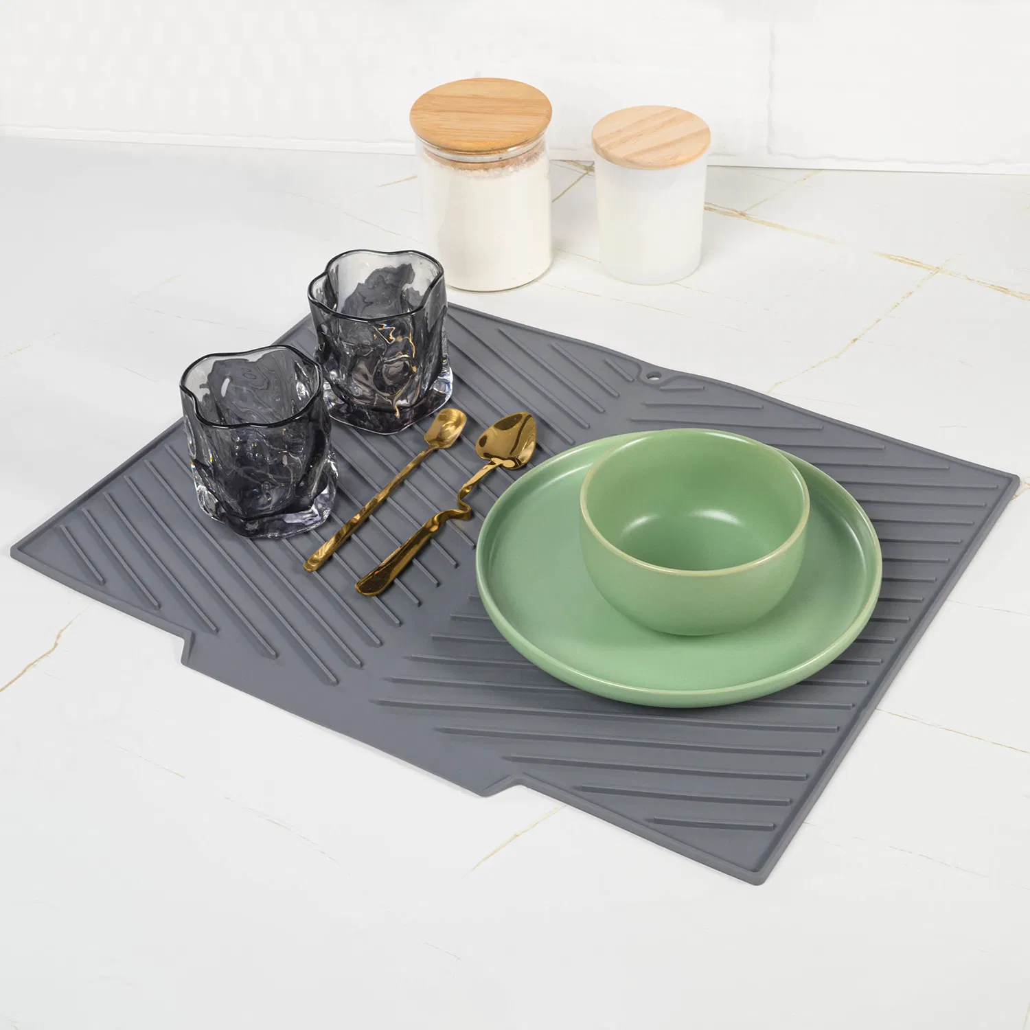 Силиконовый коврик для сушки посуды Modern Square