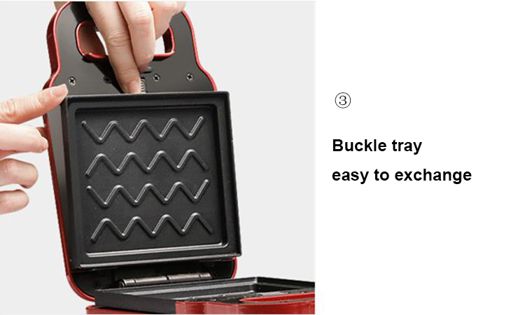Double Side Non-Stick Baking Sandwich Maker Waffle Maker 3 in 1