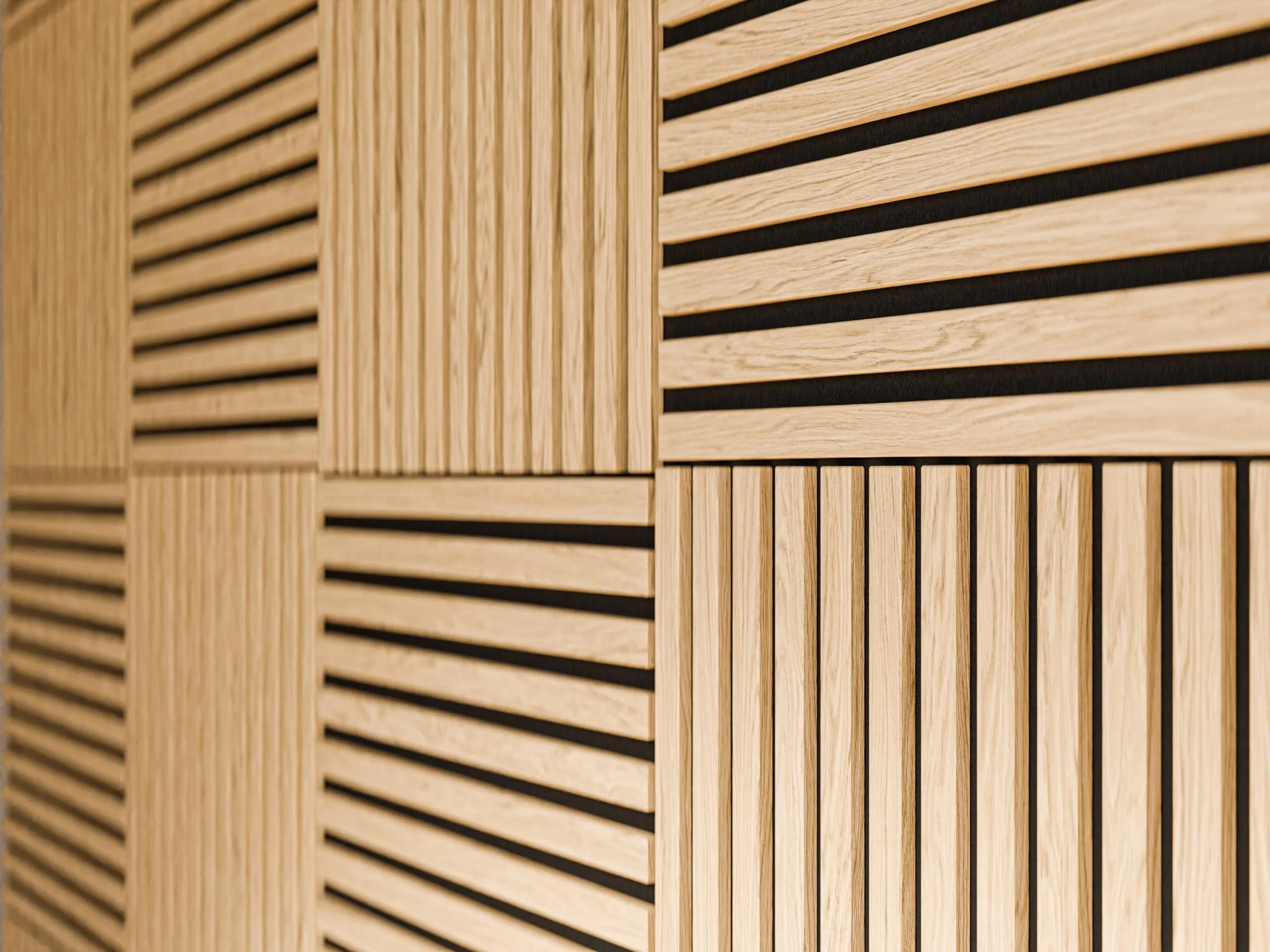 100% Polyester Fiber E0 Approved Th-Nova Home Decoration Acoustic Slat Panel