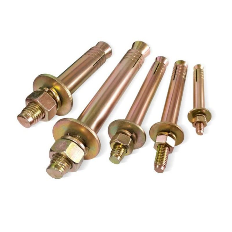 Yellow Zinc Plated Large Washer Sleeve Type Expansion Anchor Bolt for Elevator Lifting Installation