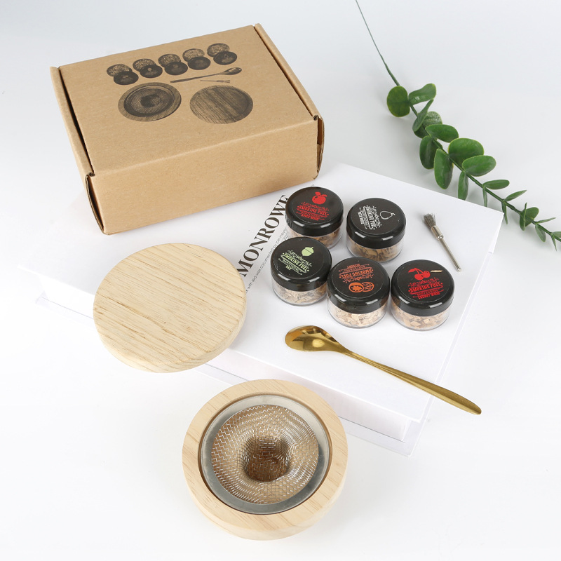 Custom Wood Premium Cocktail Set for Home Mixology Enhance Wood Chips for Whiskey Tasting and Gourmet Food Experience for Party Hosts
