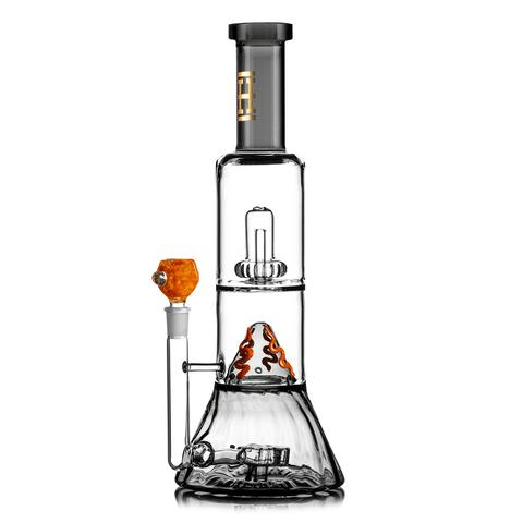 3"Long 2"Diamete Dry Herbs or Tobacco Hookah Pipe Glass Black Cat Handpipe