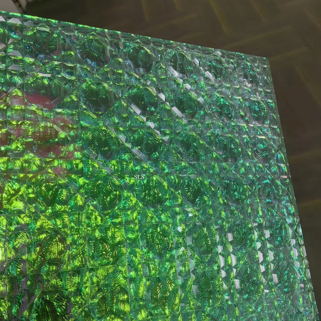 Simple Style Modern Design Furniture Engraved Glass for Bathroom