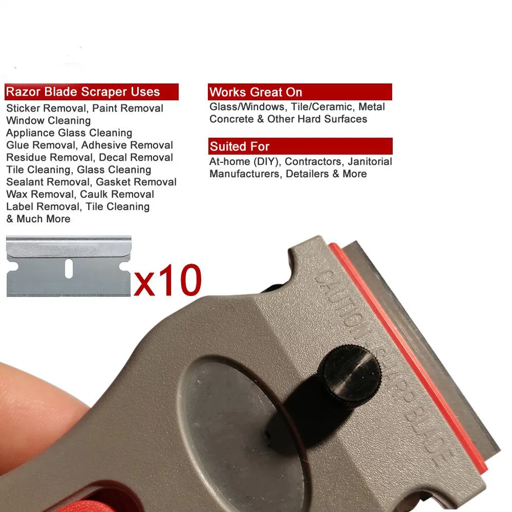 Cleaning Scraper Plastic Razor Scraper with 40X19mm Blades