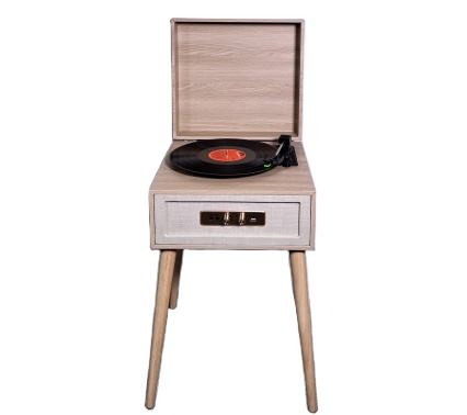 Напольный проигрыватель винила в стиле дерева